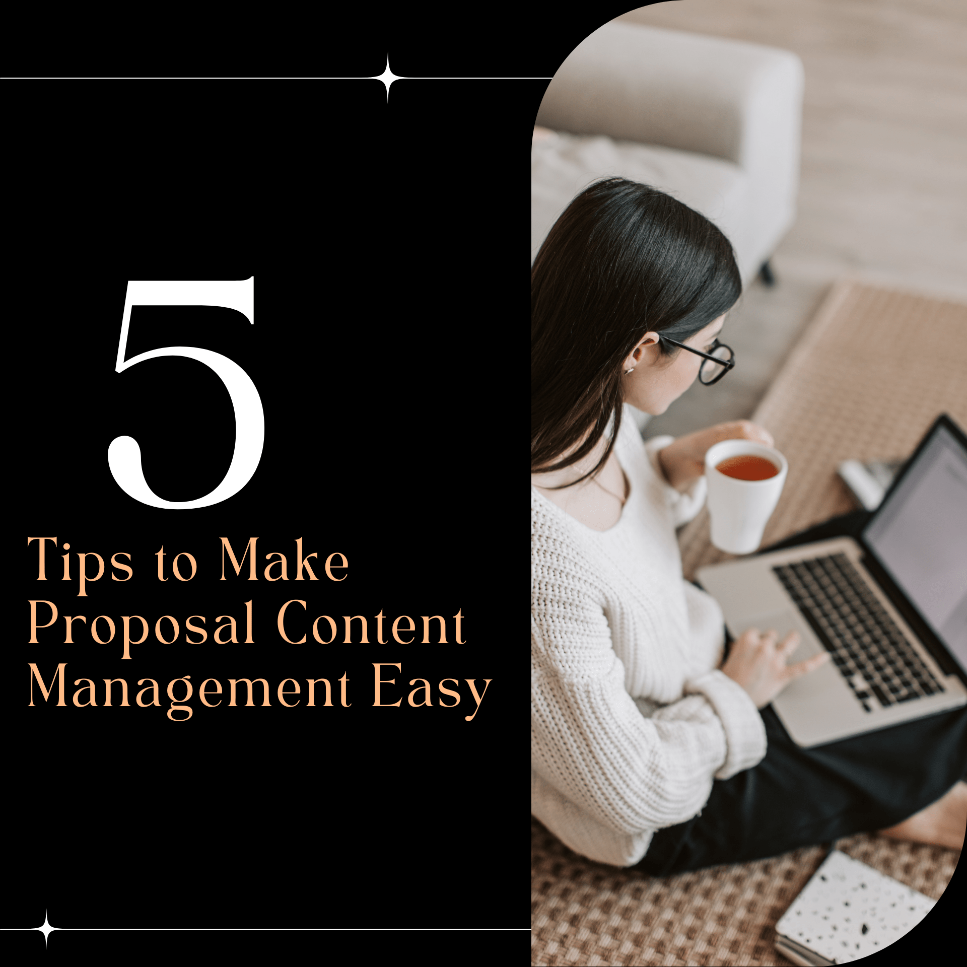 Beige and Brown Minimal 5 Blog Tips Carosel Instagram Post (1920 x 1920 px)